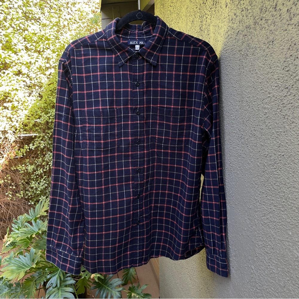 Alex Mill flannel button down plaid shirt